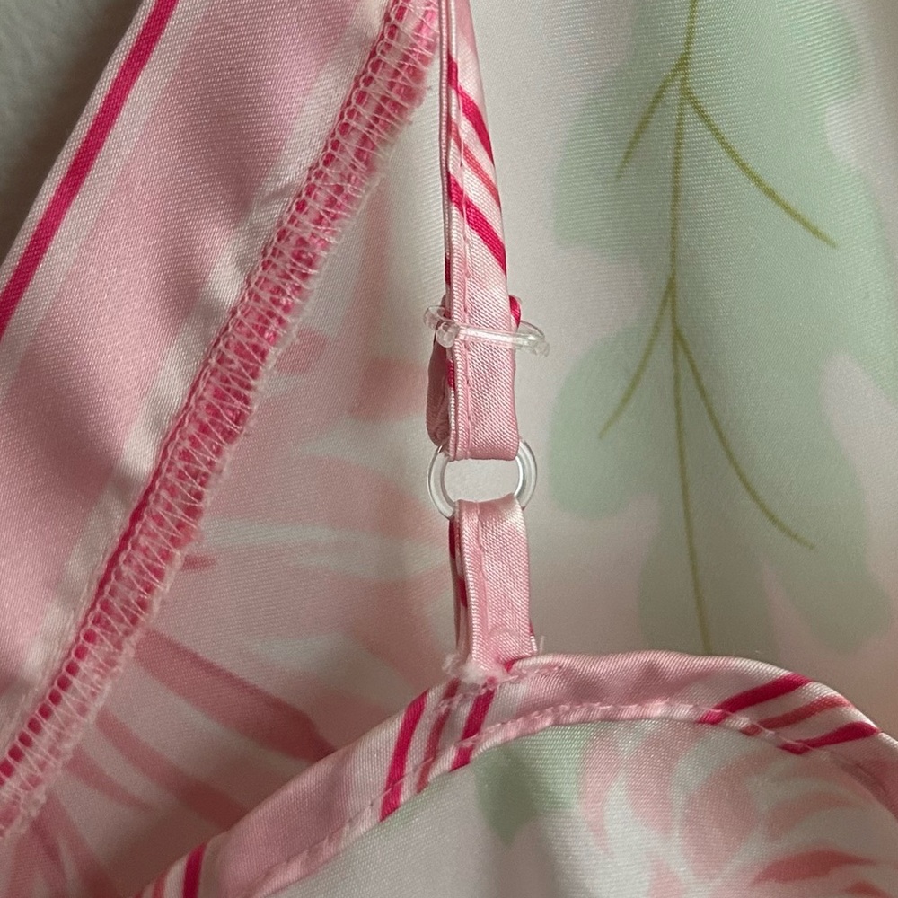VTG Y2K Pastel Floral Satin Bias Slip Dress Fairy Coquette Romantic Lingerie S - Picture 9 of 9